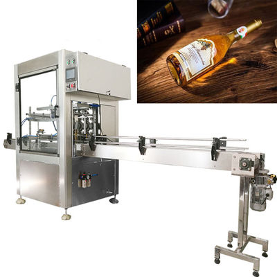 Cork ROPP Cap Vodka Wine Glass Bottle Filling And Capping Machine