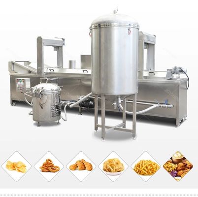 Peanut Snacks Potato Chips Continuous Automatic Frying Machine