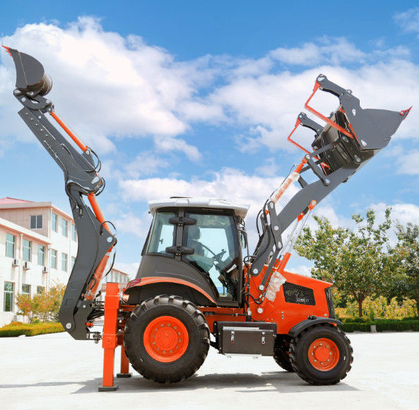 Diesel Tractor Loader Backhoe 1.2ton Agriculture Tractor Machine 0.1cbm Bucket