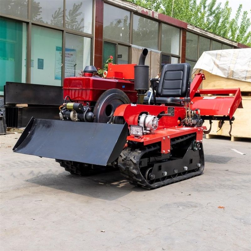 Red Blue Diesel Engine Tractor Farm Orchard Paddy Field Mini Tractor