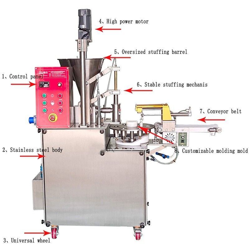 Commercial touch screen Samai machine Semi-automatic dim sum manufacturing machine round skin shuimai machine