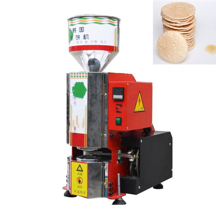 Korea Rice Cake Maker Machine / Snack Food Crispy Thin Rice Cake Making Machine