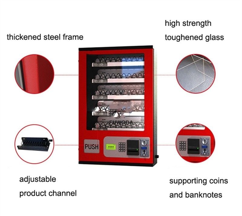 Coin&Bill Operated Snack and Drink Automatic Vending Machine Wall Mounted Small Vending Machine