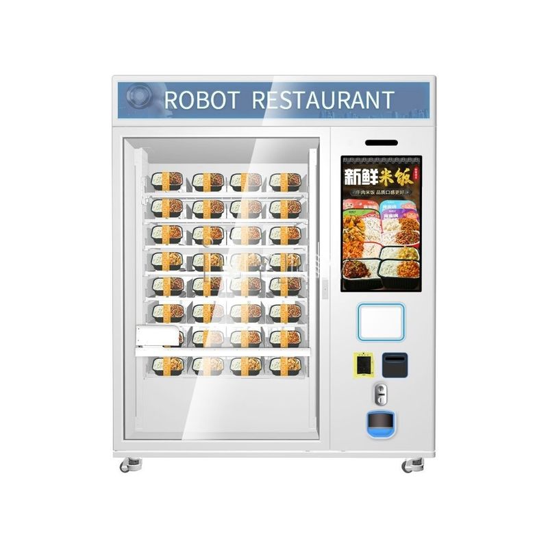 Hot Sale Fast Food Coffee Cupcake Automatic 32 Inch Touchscreen Microwave Heating Vending Machine