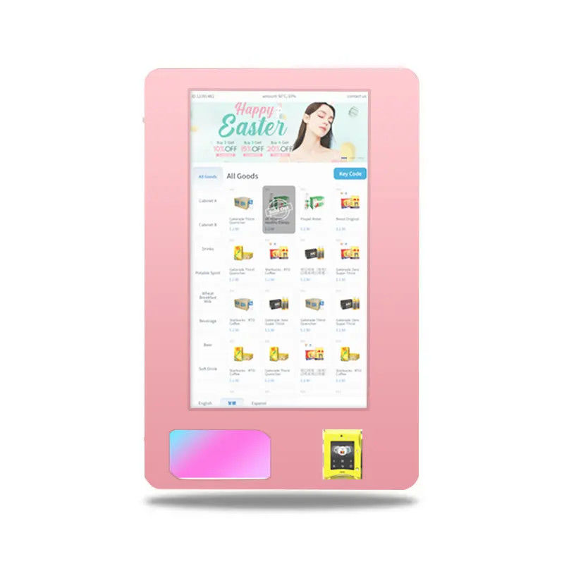 Indoor Free Standing Smart Advertising LCD Display Vending Machine With Custom Touch Screen UI, Remotely Managed Digital