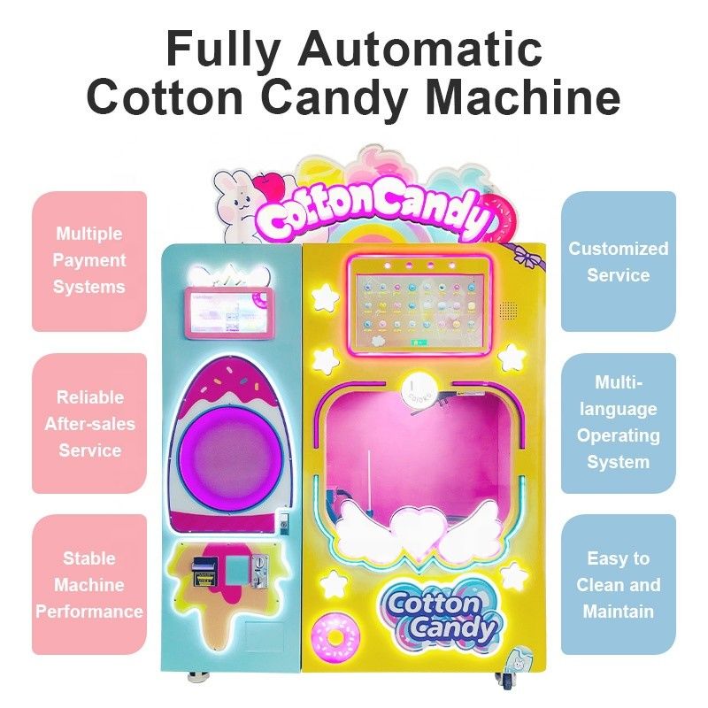 220V-240V Automatic Cotton Candy Machine For Sugar Raw Material Production