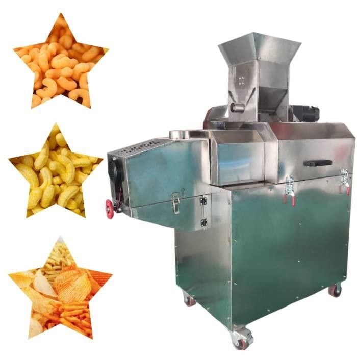 Easy Operation Stainless Steel Corn Puff Making Machine For Snack Food Extrusion