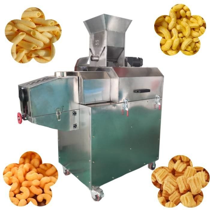 Easy Operation Stainless Steel Corn Puff Making Machine For Snack Food Extrusion