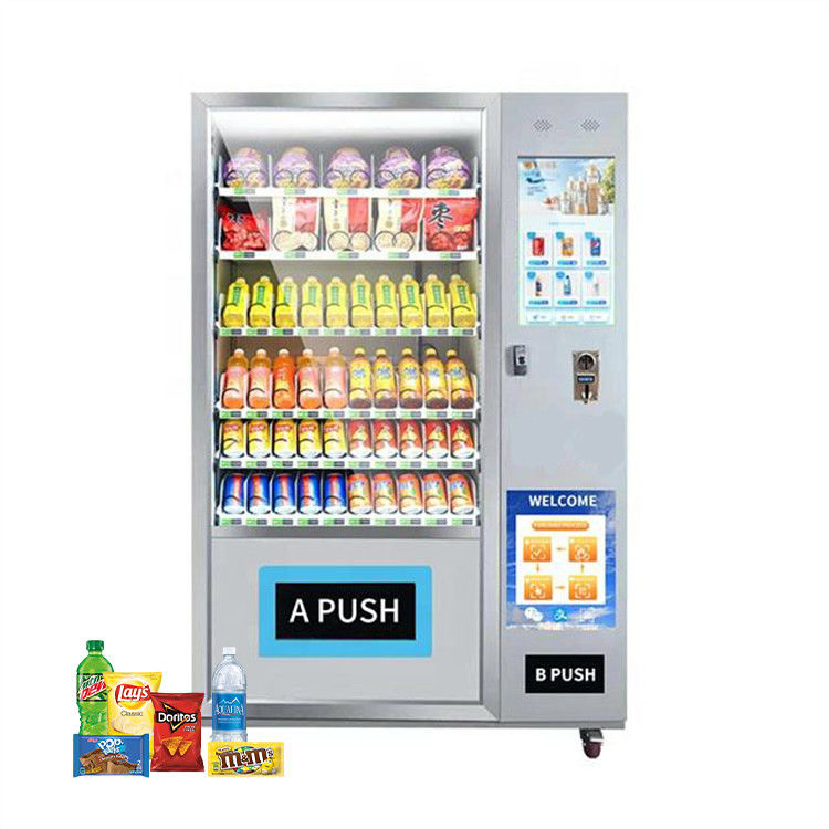 Customize Payment System Fresh Food Vending Machines Reducer Worm Gear Paper Money / Coin Options
