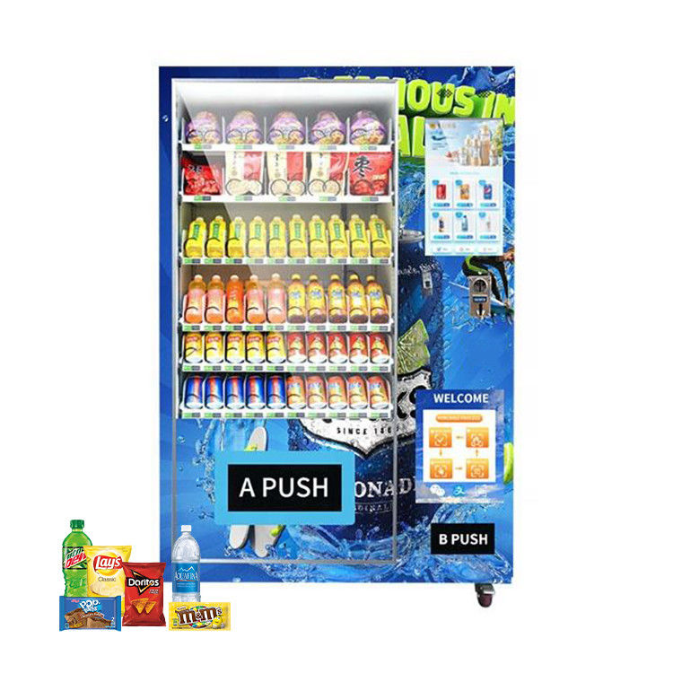 Customize Payment System Fresh Food Vending Machines Reducer Worm Gear Paper Money / Coin Options