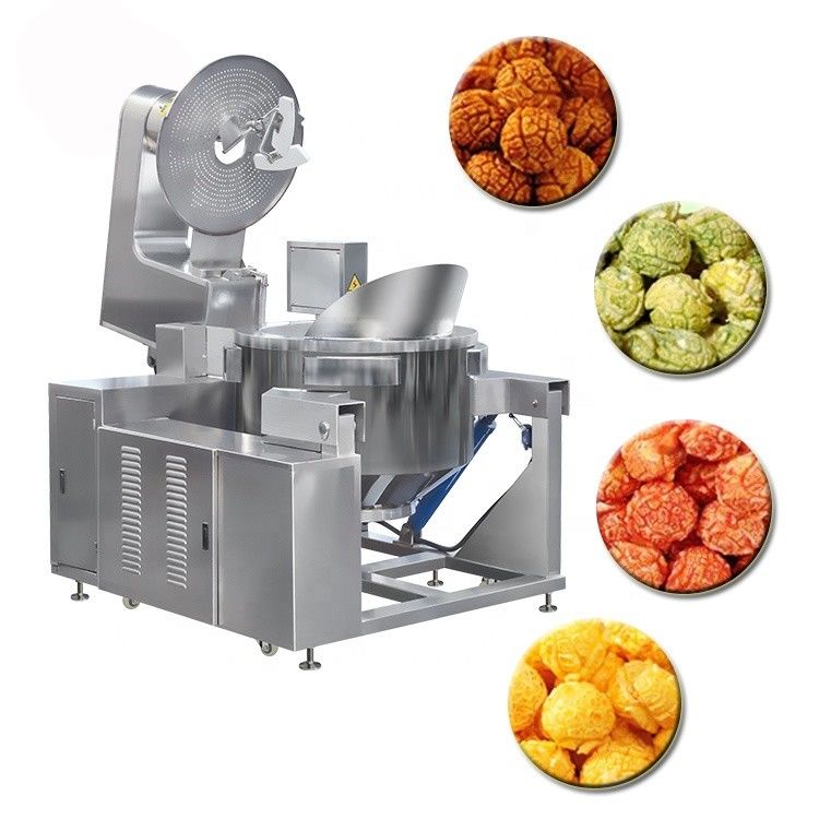 Flavor Coating 130kg/H Mushroom Industrial Popcorn Making Machine