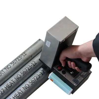 Steel Tube Metal Pipe Hand Held Inkjet Printer For Logo Date Number Printing